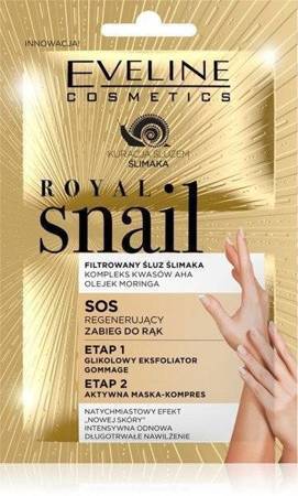 Eveline Cosmetics Royal Snail Intensywnie Regenerujący 2 Etapowy Zabieg do Rąk 2x6ml