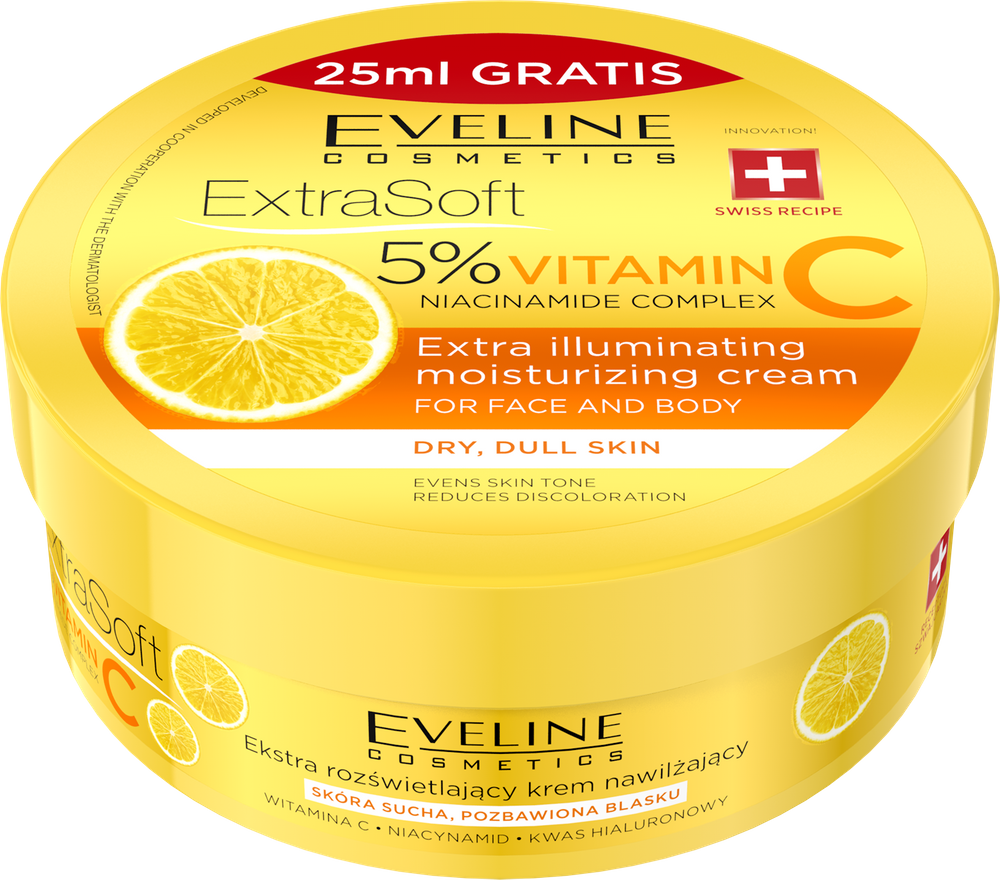 Eveline Extra Soft 5% Vitamin C Niacinamide Complex dla Skóry Suchej i Matowej 200ml