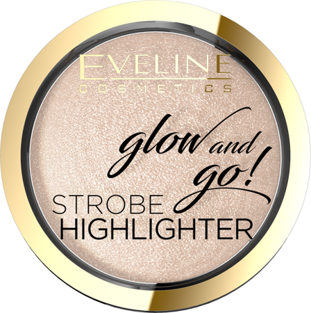 Eveline Glow and Go Puder Rozświetlający w Kamieniu 01 Champagne 1 Sztuka
