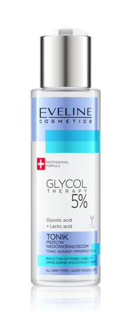 Eveline Glycol Therapy 5% Tonik przeciw Niedoskonałościom do Każdego Typu Cery 110ml