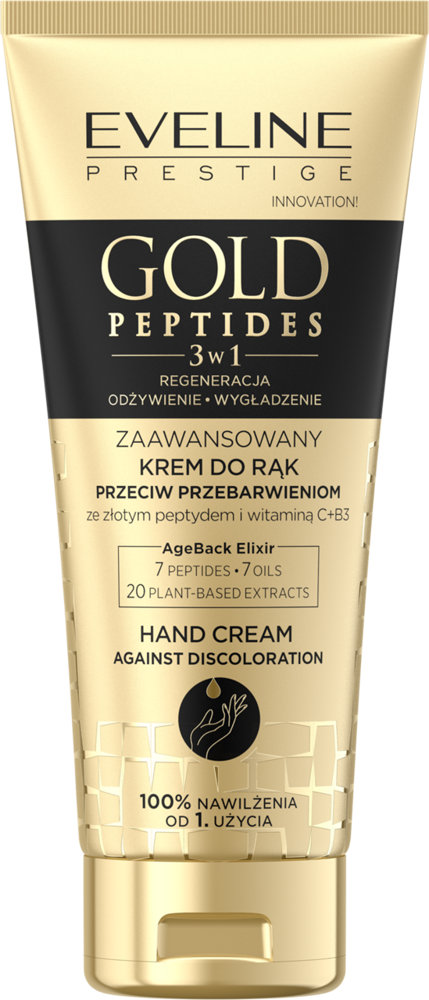 Eveline Gold Peptides 3w1 Zaawansowany Krem do Rąk Przeciw Przebarwieniom 75ml