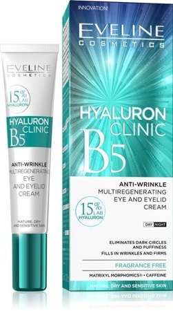 Eveline Hyaluron Clinic Przeciwzmarszczkowy Regenerujący Krem pod Oczy 15ml