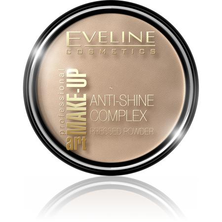 Eveline Make Up Art Anti-Shine Complex Puder Prasowany Nr. 35 Golden Beige 14g