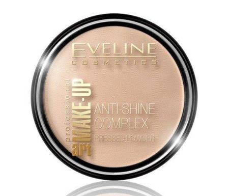 Eveline Make Up Art Anti-Shine Complex Puder Prasowany Nr. 37 Warm Beige 14 g