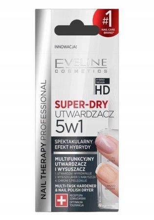 Eveline Nail Therapy Super Dry 5w1 Multifunkcyjny Utwardzacz i Wysuszacz do Paznokci 12ml