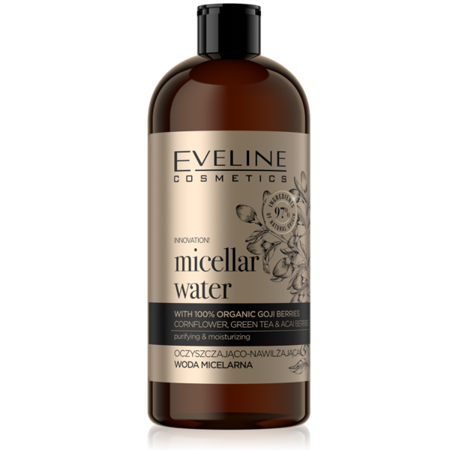 Eveline Organic Gold Oczyszczająca i Nawilżająca Woda Micelarna z Jagodami Goji 500ml