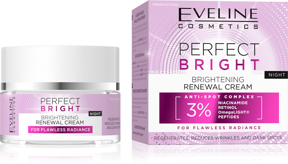 Eveline Perfect Bright Rozjaśniający Krem ​​Odmładzający na Noc 50ml