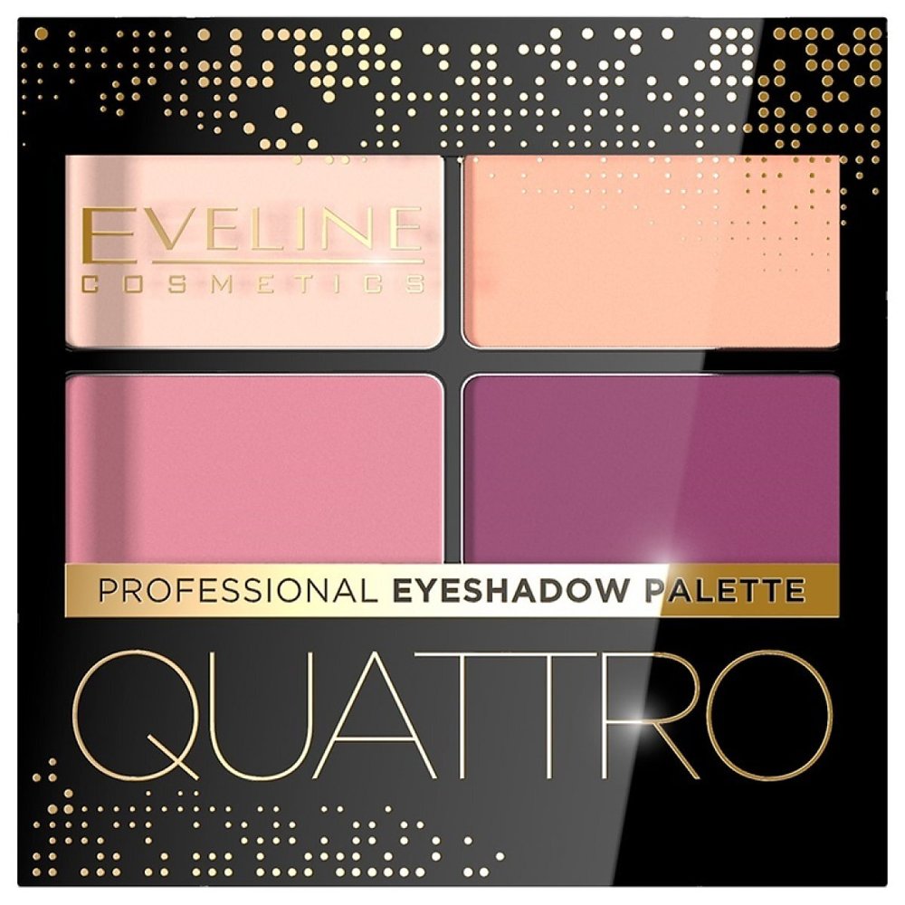 Eveline Quattro Professional Eyeshadow Palette Cienie do Powiek z Aplikatorem 03 3.2g