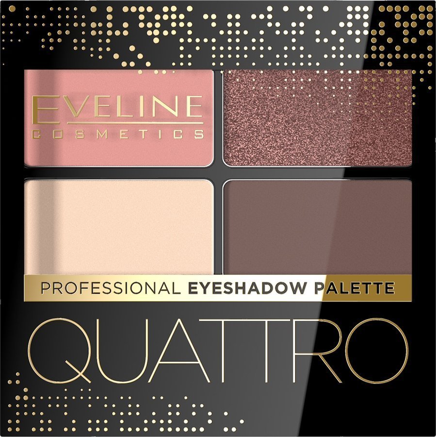 Eveline Quattro Professional Eyeshadow Palette Cienie do Powiek z Aplikatorem 06 3.2g