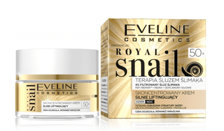 Eveline Royal Snail Skoncentrowany Krem Silnie Liftingujący 50+ dla Cery Dojrzałej 50ml