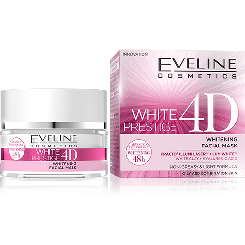 Eveline White Prestige 4D Wybielająca i Rozjaśniająca Maska do Twarzy 50ml