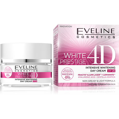 Eveline White Prestige 4D Wybielający i Rozjaśniający Krem na Dzień 50ml