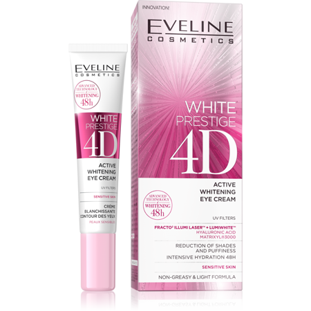 Eveline White Prestige 4D Wybielający i Wygładzający Krem pod Oczy 15ml