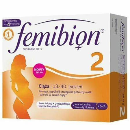 Femibion 2 Suplement Diety dla Kobiet w Ciąży 13-40 Tydzień 56 Tabletek + 56 Kapsułek  