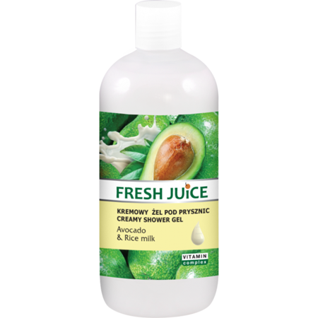 Fresh Juice Fresh Juice Kremowy Żel pod Prysznic Avocado i Mleko Ryzowe 500 ml
