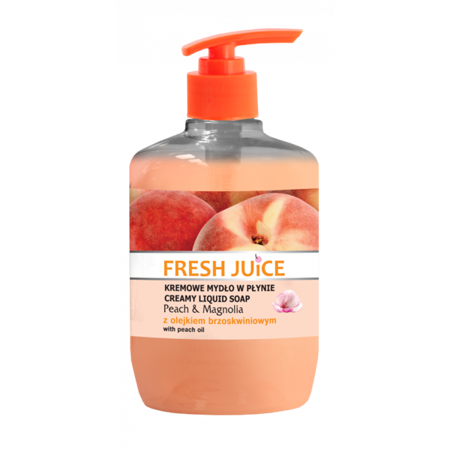 Fresh Juice Kremowe Mydło Peach & Magnolia Z Olejkiem Brzoskwiniowym 460 ml