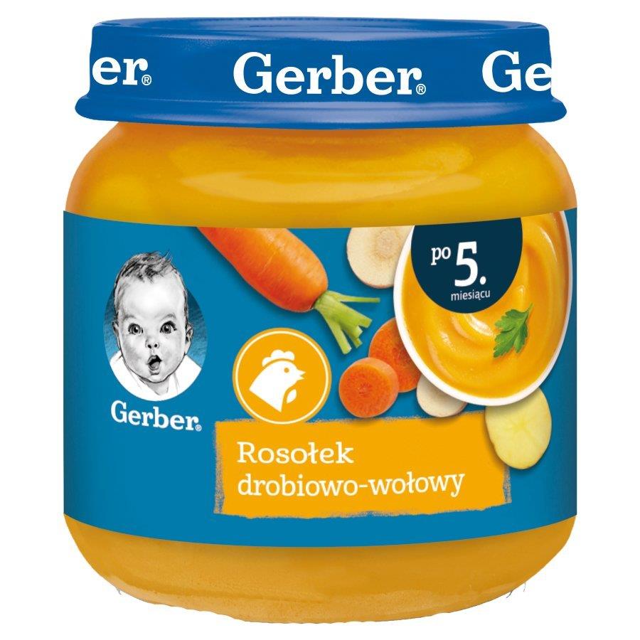 Gerber Zupka Rosołek Drobiowo-Wołowy dla Niemowląt po 5 Miesiącu 125g