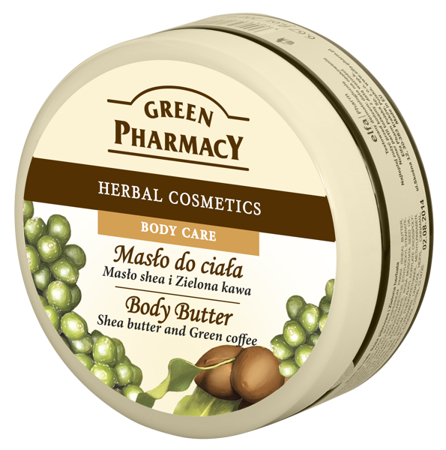 Green Pharmacy Naturalne Masło do Ciała z Masłem Shea i Zieloną Kawą 200ml