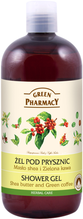 Green Pharmacy Naturalny Żel pod Prysznic z Masłem Shea i Zieloną Kawą 500ml