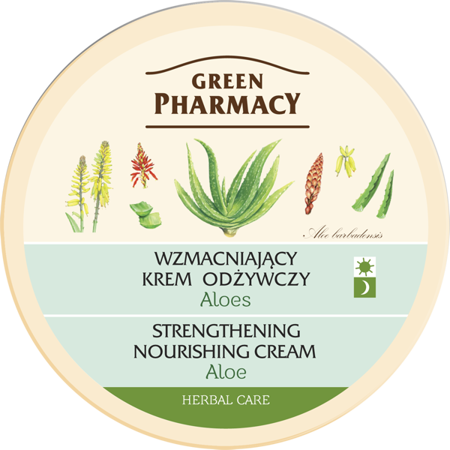 Green Pharmacy Wzmacniający Krem Odżywczy do Cery Suchej i Wrażliwej z Aloesem 150ml