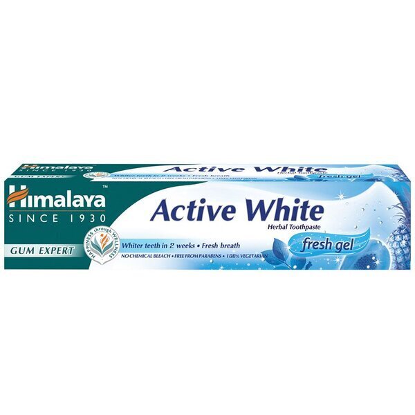 Himalaya Active White Fresh Gel Pasta do Zębów o Zaawansowanej Ziołowej Formule z Enzymami Roślinnymi 75ml