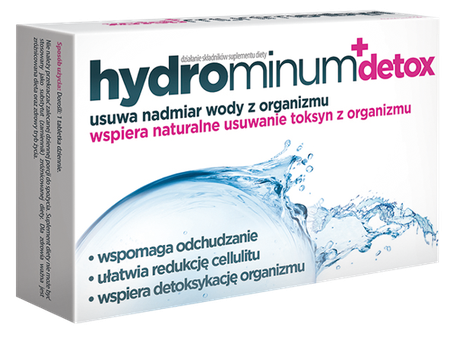 Hydrominum Detox na Eliminację Wody z Organizmu i Usuwanie Toksyn 30 Tabletek