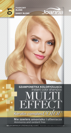 Joanna Multi Effect Szamponetka Koloryzująca 01 Piaskowy Blond 35g