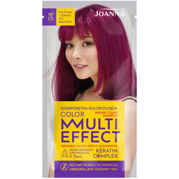 Joanna Multi Effect Szamponetka Koloryzująca 04 Malinowa Czerwień 35g