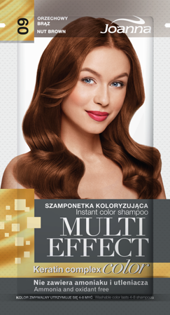 Joanna Multi Effect Szamponetka Koloryzująca 09 Orzechowy Brąz 35g