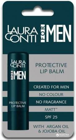 Laura Conti for Men Ochronny Balsam do Ust dla Mężczyzn z Olejkiem Arganowym i Jojoba 4.8g