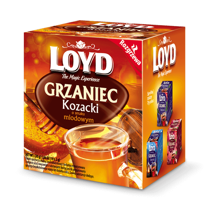 Loyd Herbatka Grzaniec Kozacki o Smaku Miodu i Rozgrzewających Przypraw z Cynamonem 10x3g