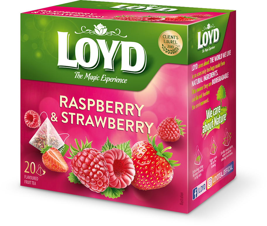 Loyd The Magic Experience Aromatyzowana Herbata Ziołowo-Owocowa Maliny i Truskawki 20x2g