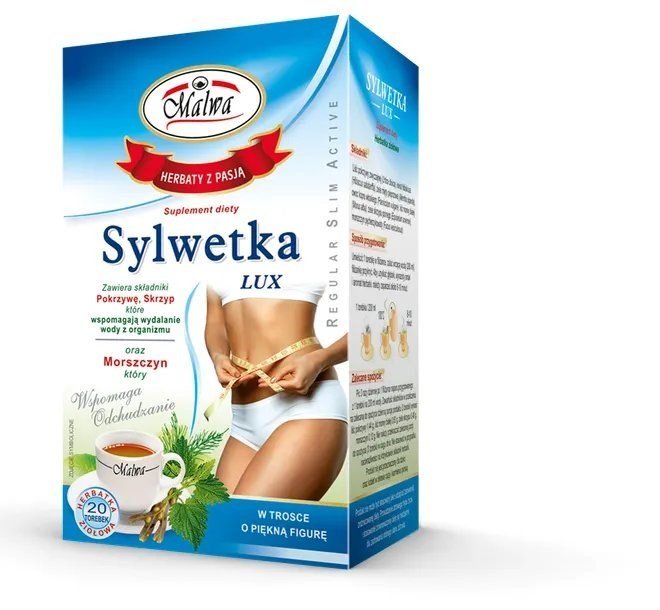 Malwa Sylwetka Lux Herbatka Ziołowa Wspomagająca Dietę Odchudzają 20x2g