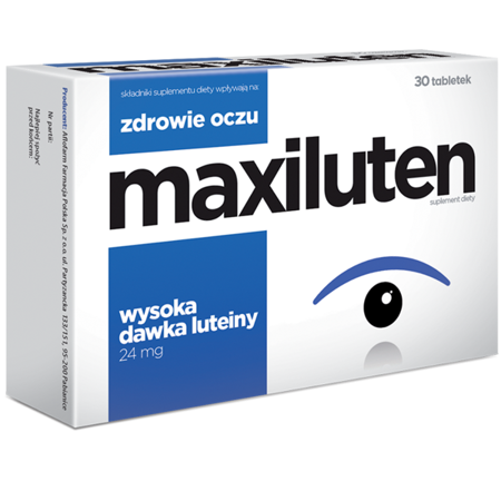 Maxiluten dla Zdrowych Oczu z Wysoką Dawką Luteiny 24g 30 Tabletek