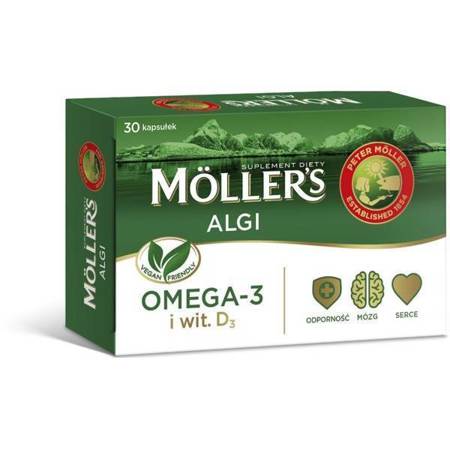 Mollers Algi  Omega-3 Witamina D 30 Kapsułek