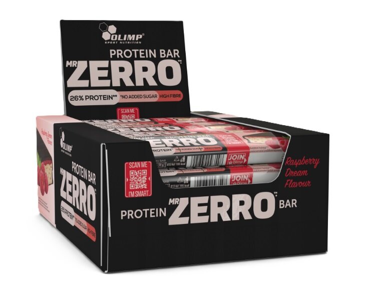 Mr Zerro Protein Bar, Raspberry Dream - 25 x 50g