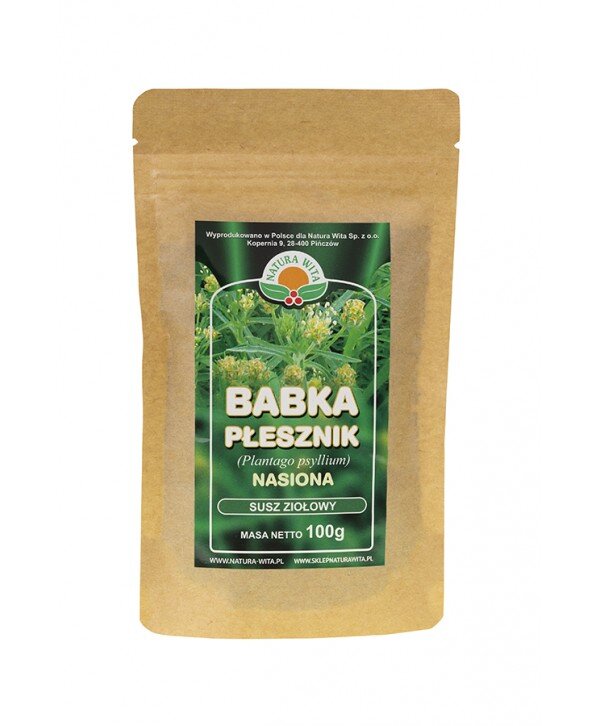 Natura Wita Babka Płesznik Nasiona Susz Ziołowy Wspomagający Trawienie 100g