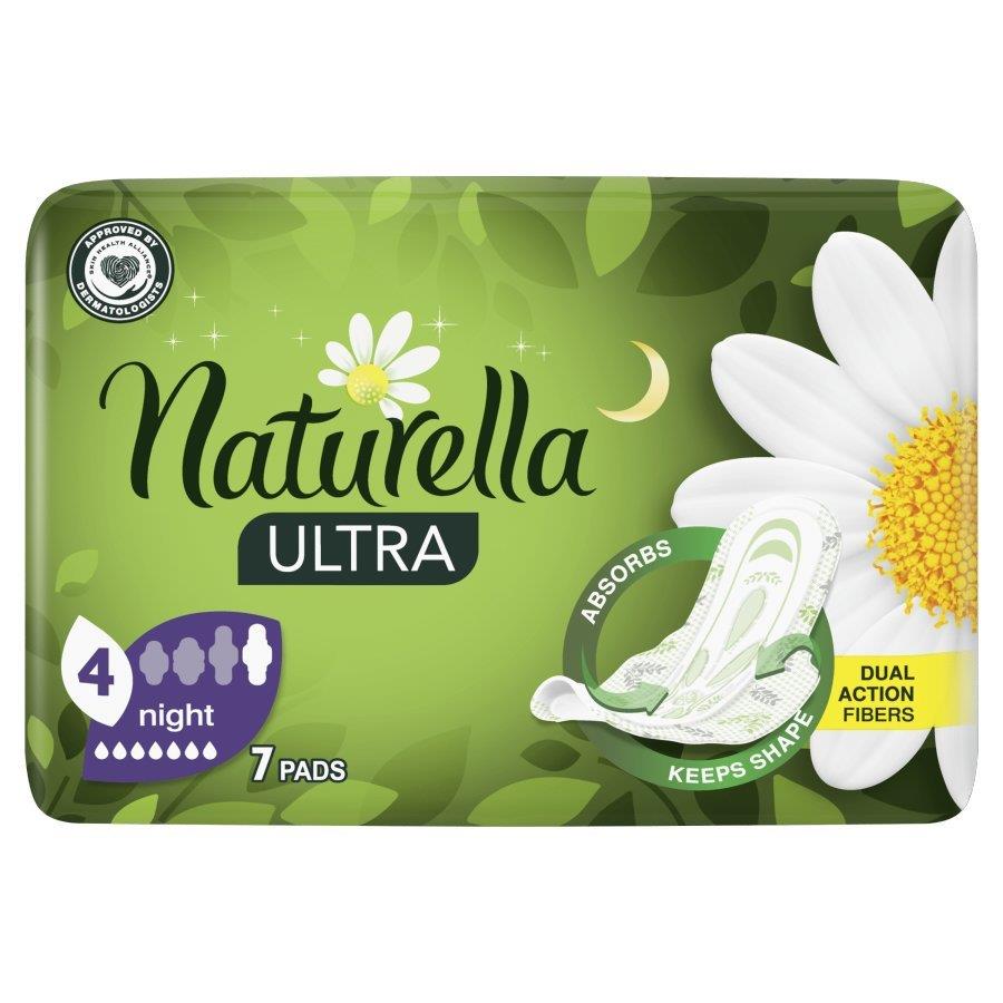 Naturella Ultra Night Podpaski ze Skrzydełkami 7 Sztuk