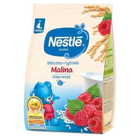Nestle Kaszka Mleczno-Ryżowa o Smaku Maliny dla Niemowląt po 4 Miesiącu 230g
