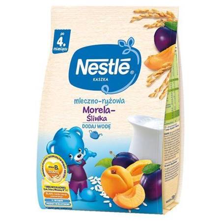 Nestle Kaszka Mleczno-Ryżowa o Smaku Moreli i Śliwki dla Niemowląt po 4 Miesiącu 230g