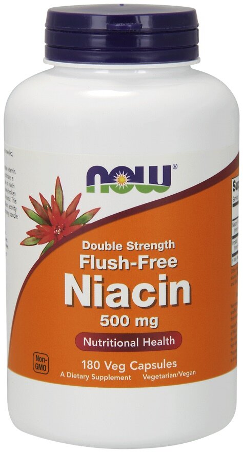 Niacin Flush-Free, 500mg (Double Strength) - 180 vcaps