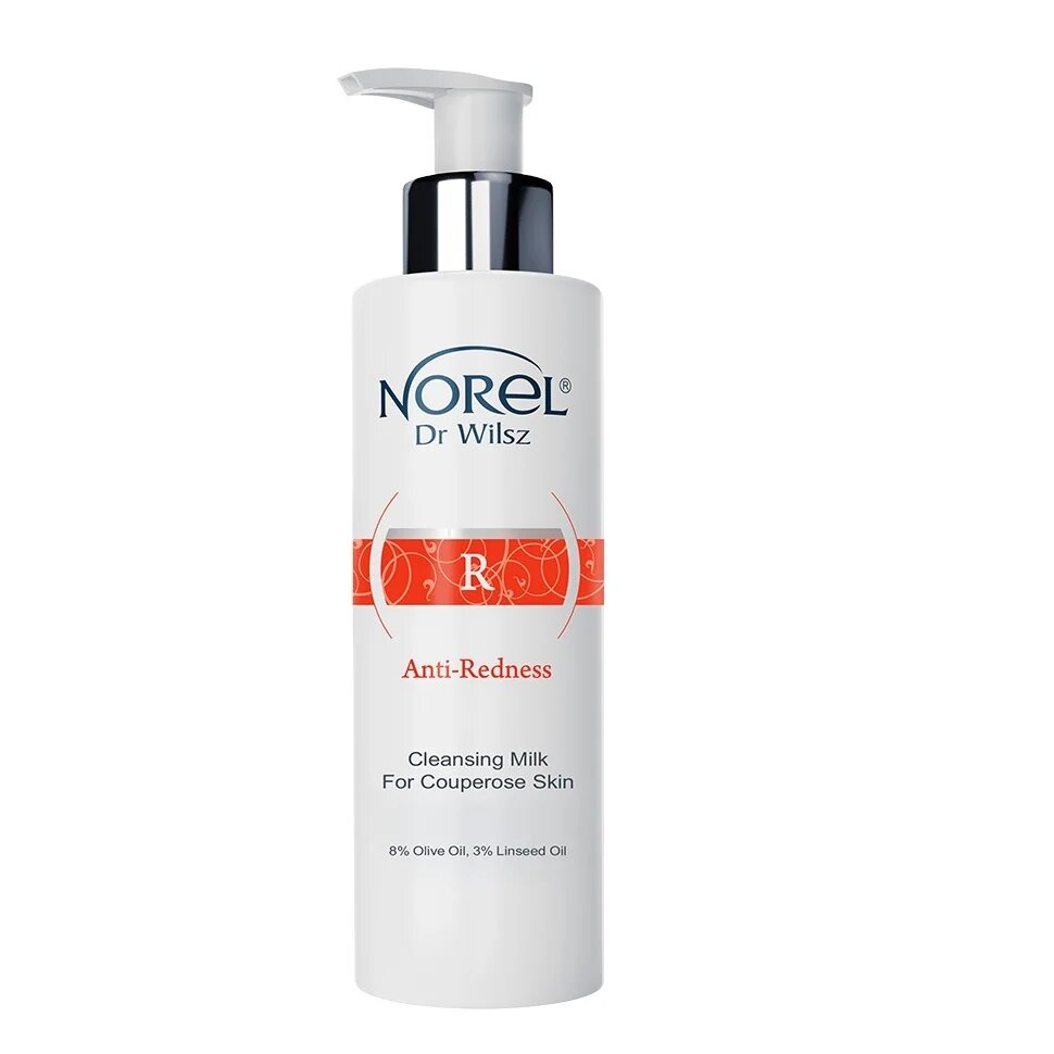 Norel Anti Redness Oczyszczające Mleczko dla Skóry Naczynkowej  200ml