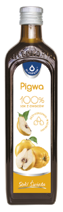 Oleofarm Soki Świata Sok z Owoców Pigwy 490ml Best Before 31.01.25