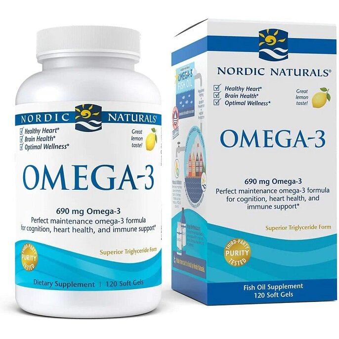 Omega-3, 690mg Lemon (EAN 768990027604) - 120 softgels