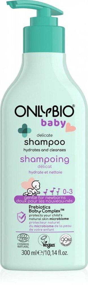 OnlyBio Delikatny Szampon dla Niemowląt od 1 Dnia Życia 300ml