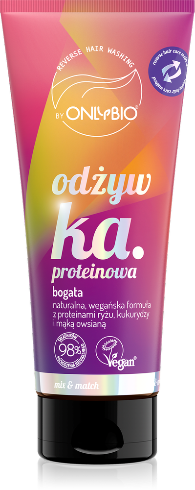 OnlyBio Reverse Washing Bogata Odżywka Proteinowa dla Włosów Matowych i Pozbawionych Objętości 200ml