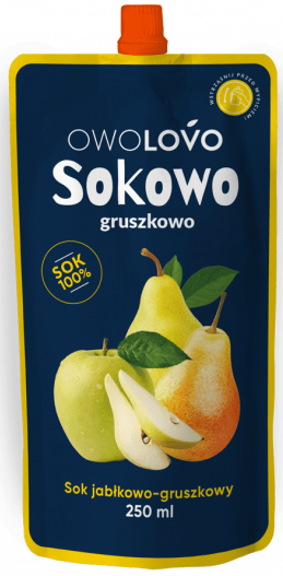 OwoLovo Sokowo Naturalny Sok 100% Jabłkowo-Gruszkowy 250ml 