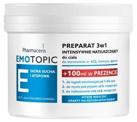 Pharmaceris Emotopic Preparat Intensywnie Natłuszczający do Ciała 3w1 do Skóry Atopowej 500ml 