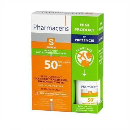 Pharmaceris S Zestaw Krem Medi Acne Protect SPF50 i Mini Krem 50x15ml