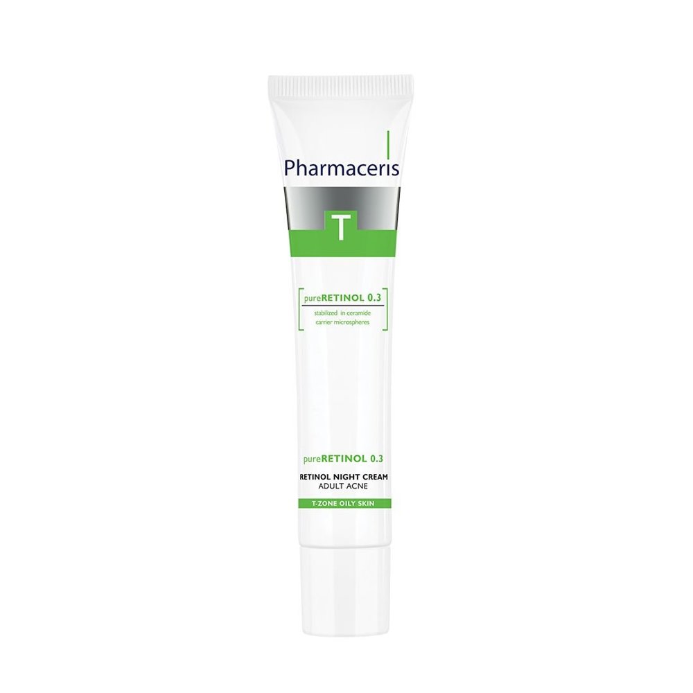 Pharmaceris T Pureretinol Przeciwzmarszczkowy Krem z Retinolem na Trądzik na Noc 40ml